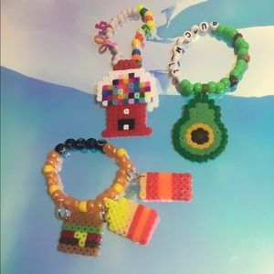 3-Piece Rave Kandi Bracelets - Small YUMMY set